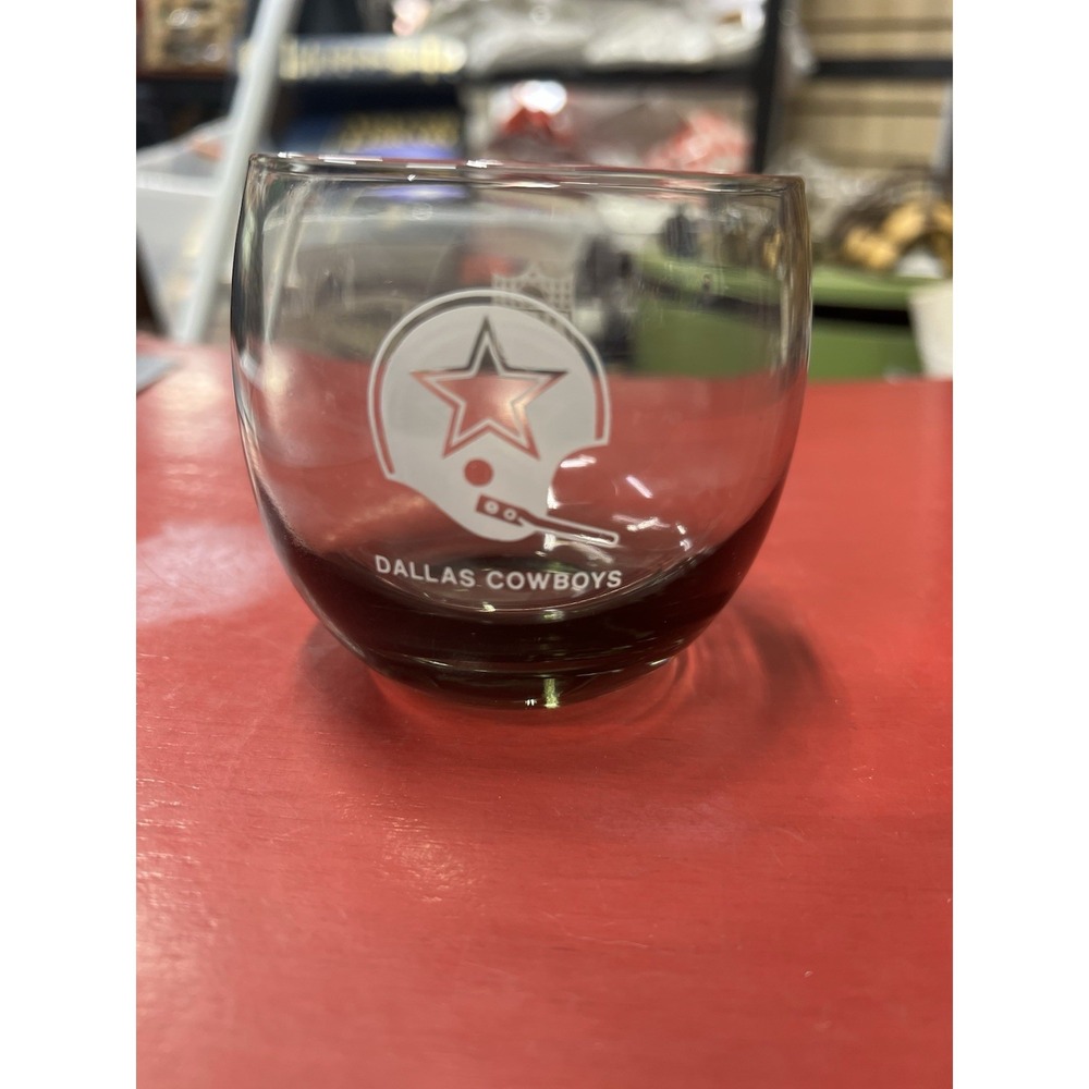 Vintage Dallas Cowboys Glass Cup‎ Smokey Color NFL Football Collectibles